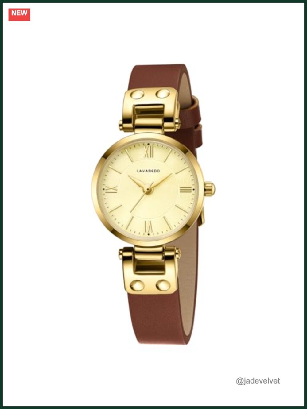 Small Gold Leather Wrist Watch Elegant Classic Ladies Dress Watch